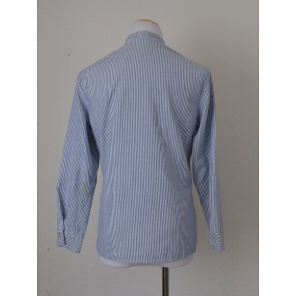 Vintage 80s‎ Striped Poly/Cotton Womens Shirt size 10 - Picture 3 of 10